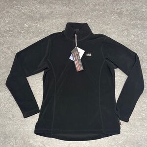 Helly Hansen women’s daybreaker 1/2 zip black fleece large NWT